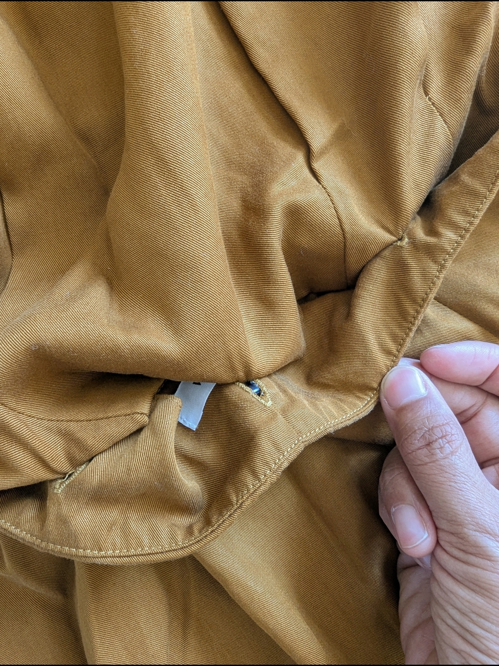 Button-Front Wide Leg Jumpsuit in Mustard - Picture 13 of 14